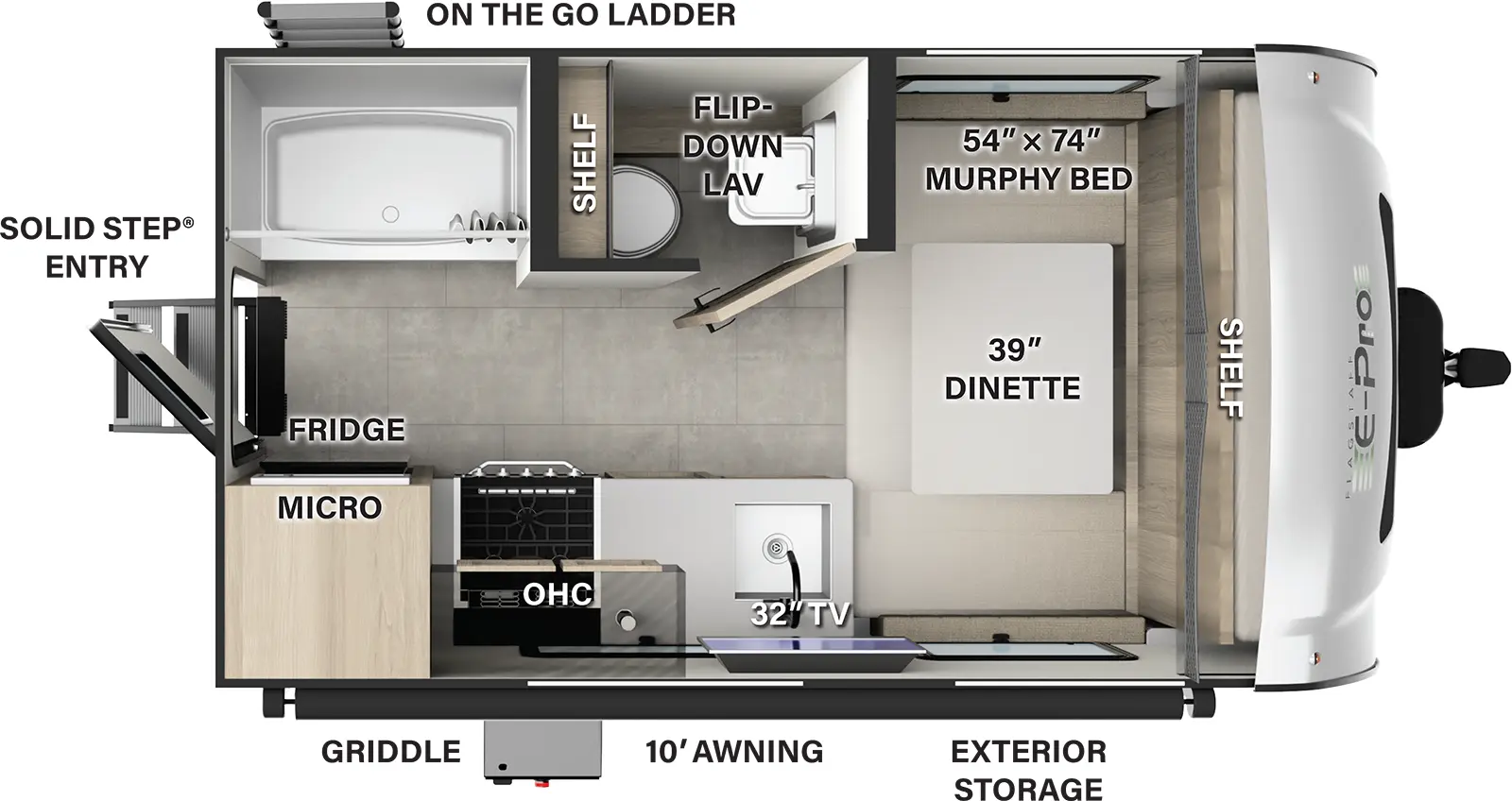 Flagstaff E Pro E15FDG Floorplan